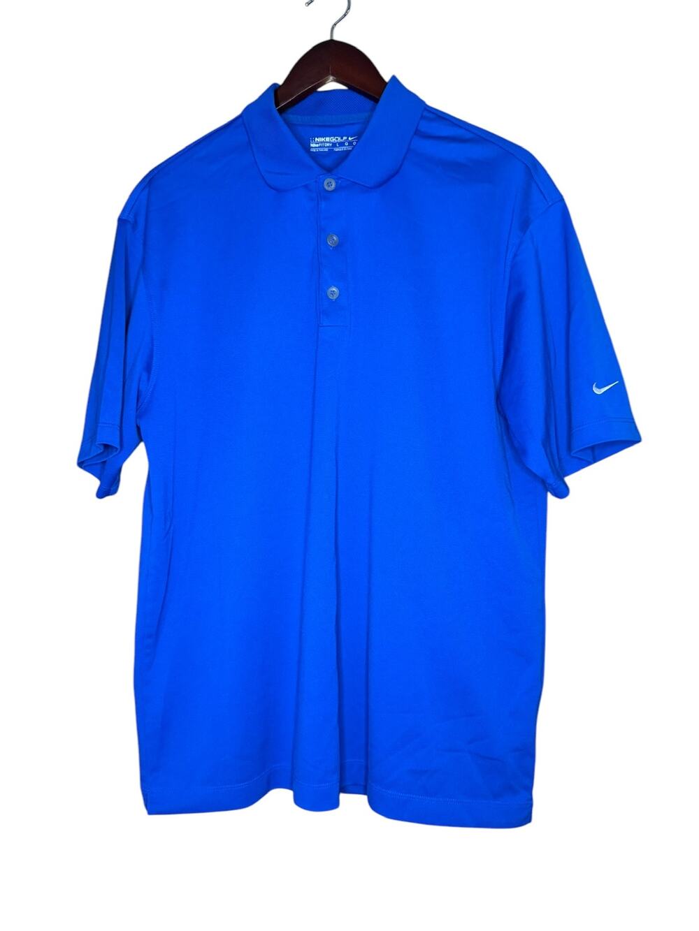 Men's Nike Golf FITDRY Blue Golf Polo Size Large RN 56323